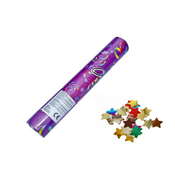 JiLe High Quality Party Confetti Cannon OEM Design Available with Metallic Foil Star